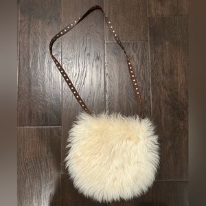 NEW shearling crossbody (long strap) bag